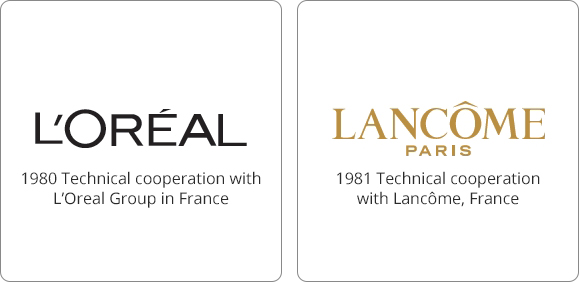 1980 Technical cooperation with L’Oreal Group in France 1981 Technical cooperation with Lancôme, France